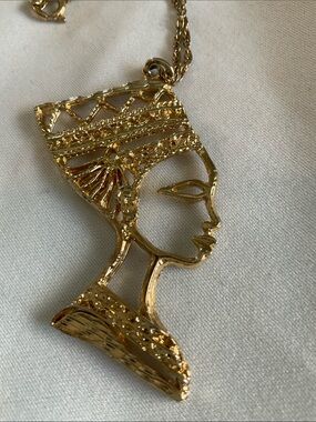 Egyptian Revival Nefertiti Pendant Necklace Designed By Michelle Lynn